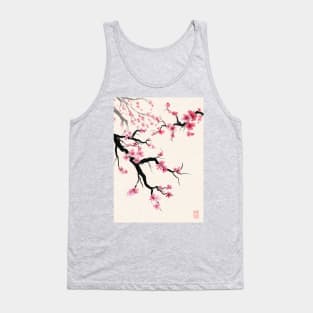 Pretty sumi-e cherry blossoms / sakura Tank Top